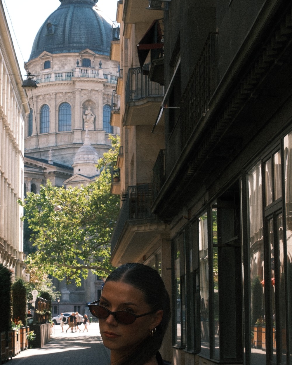 Ellen on a Budapest street