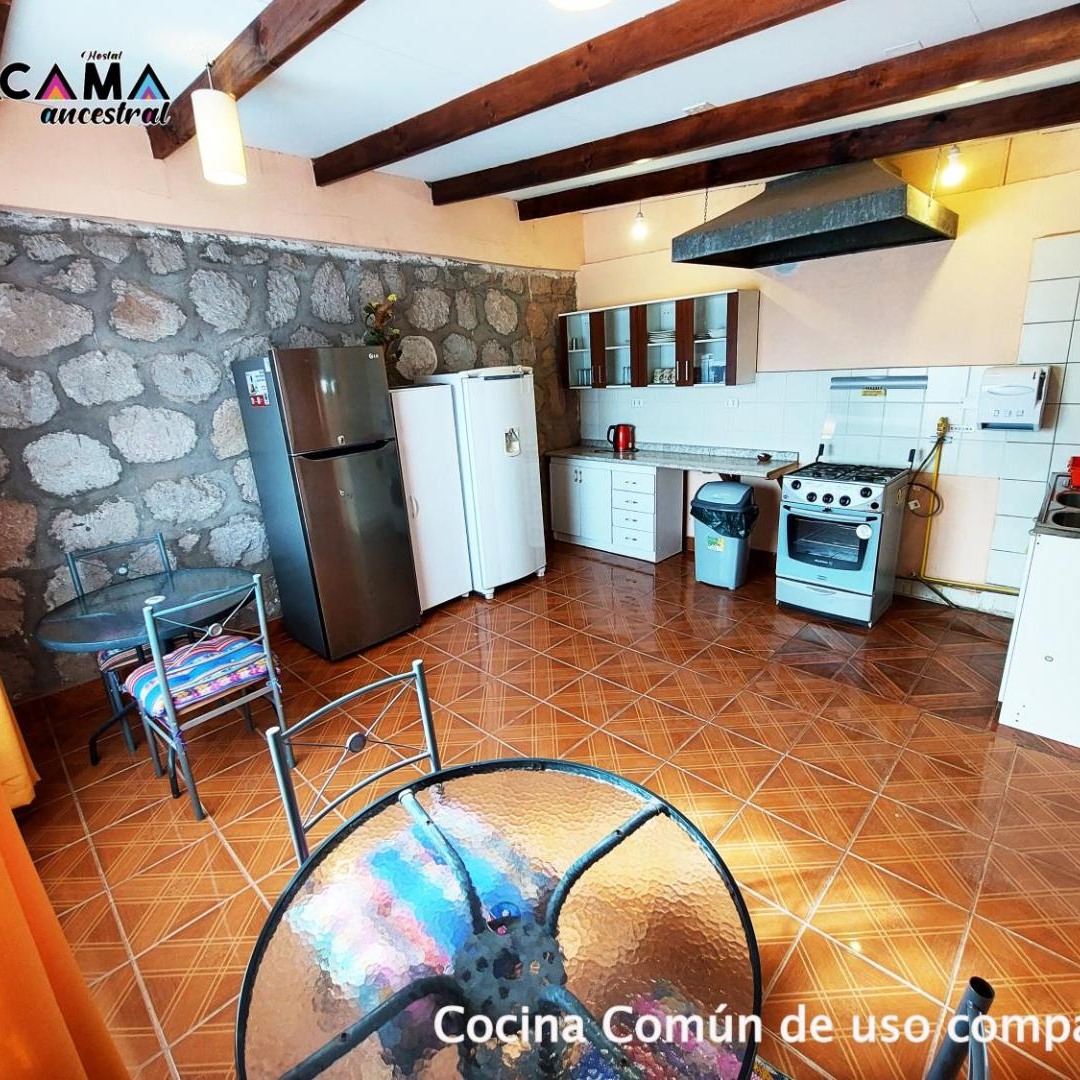 Shared kitchen at Hostal Atacama Ancestral