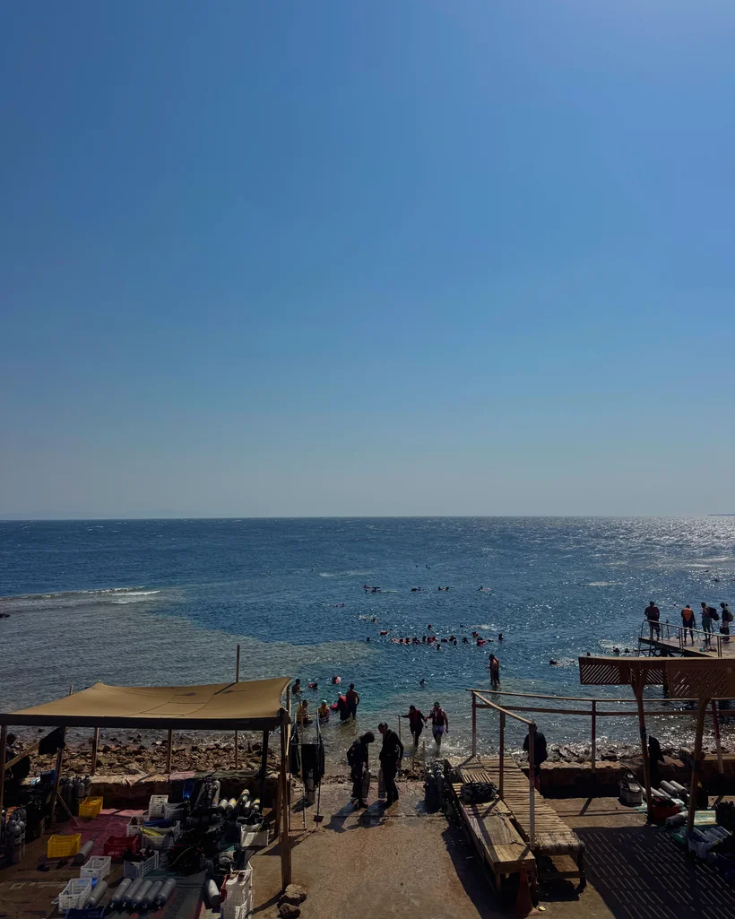 The Blue Hole dive site in Dahab, Egypt