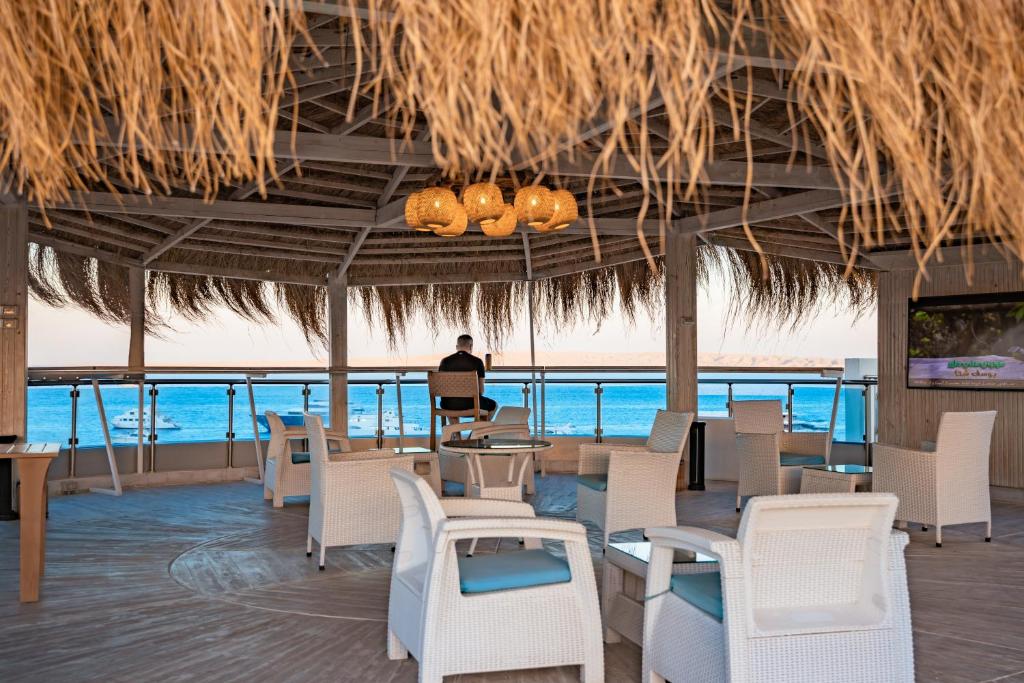 Red Sea terrace view at Redcon Suites in central Hurghada