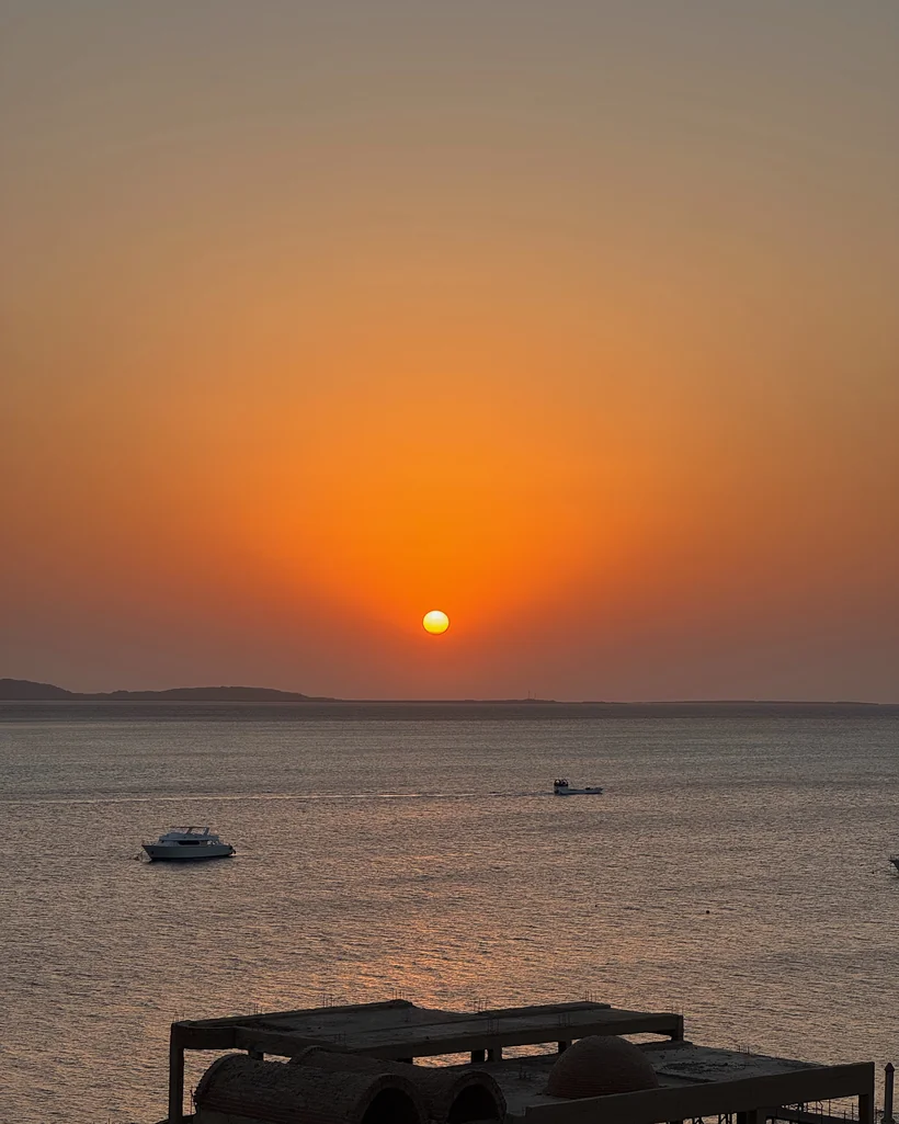Sunset over the Red Sea in Hurghada