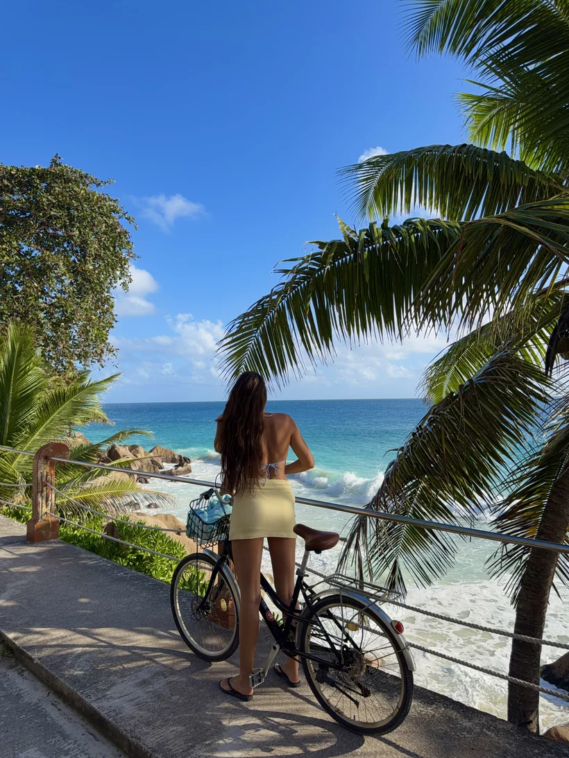 Cycling on La Digue