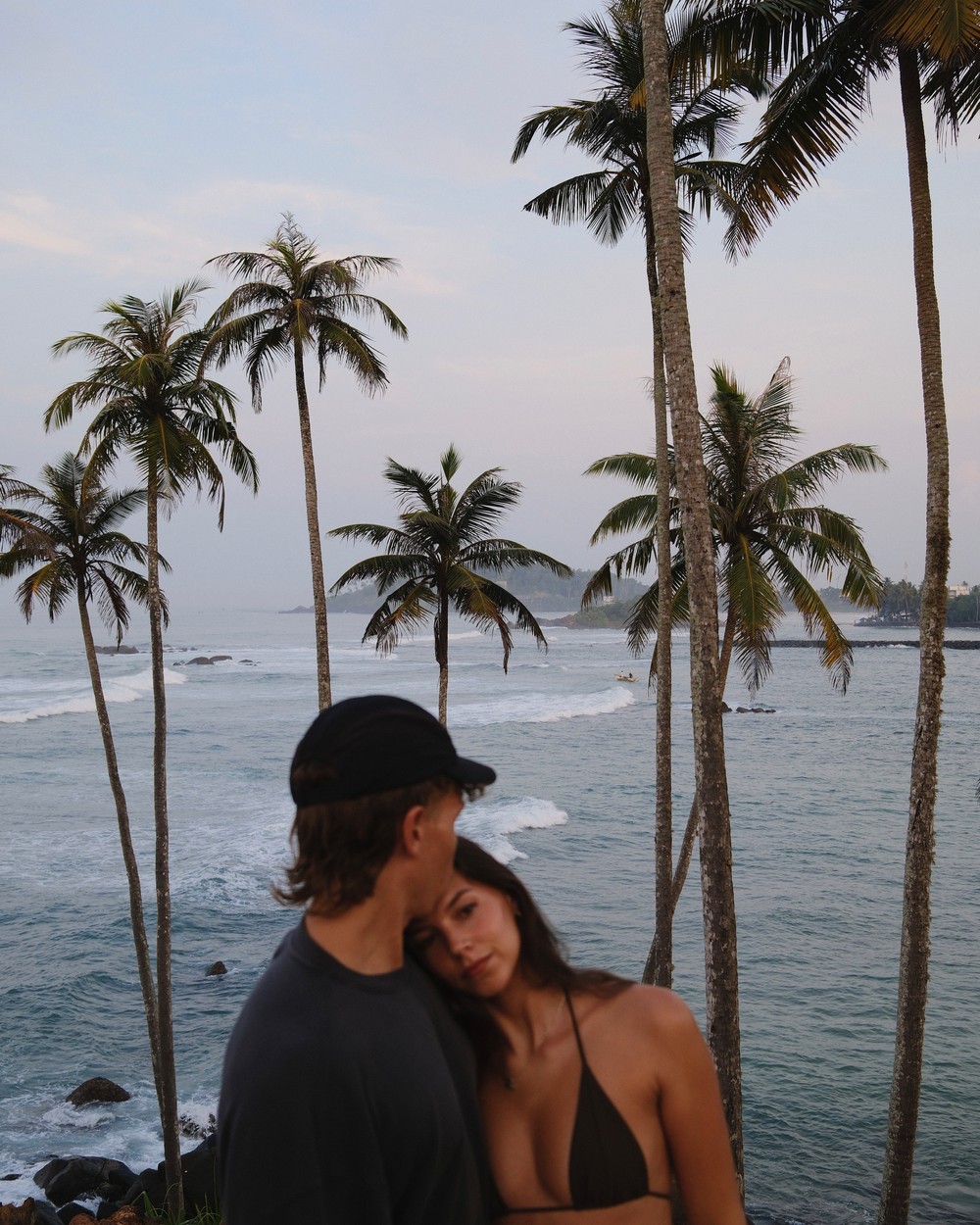 Dan and Ellen at Coconut Tree Hill in Mirissa