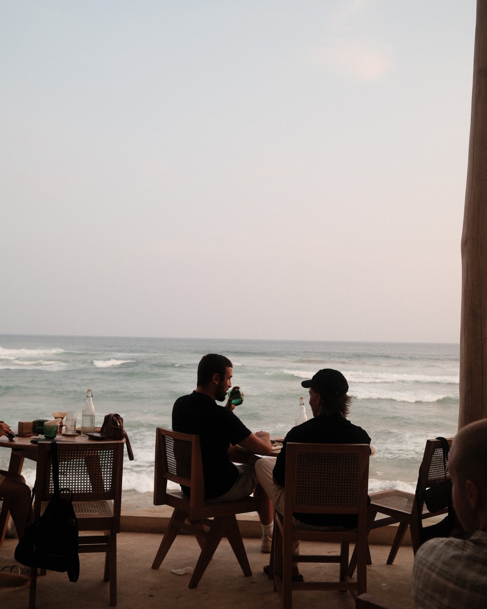 Rooftop table and view over Ahangama, Sri Lanka
