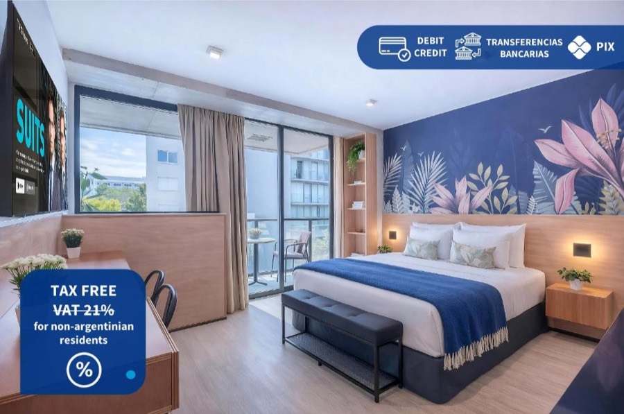 Modern guest room at Trendy Apartments in Palermo Hollywood by BueRentals