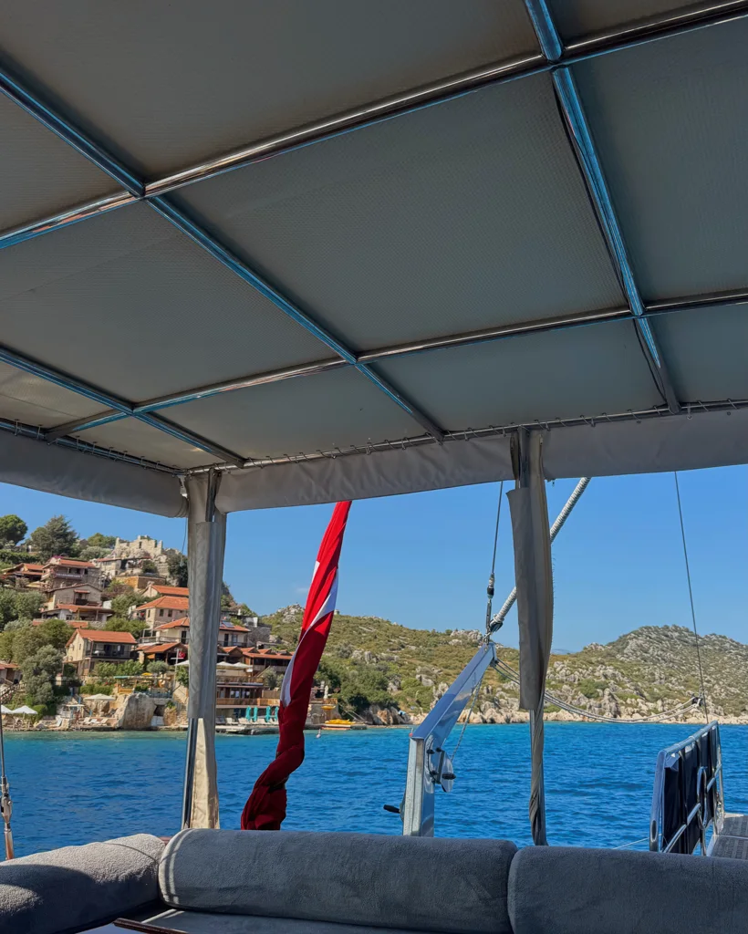 Views from the back of the gulet boat, Türkiye