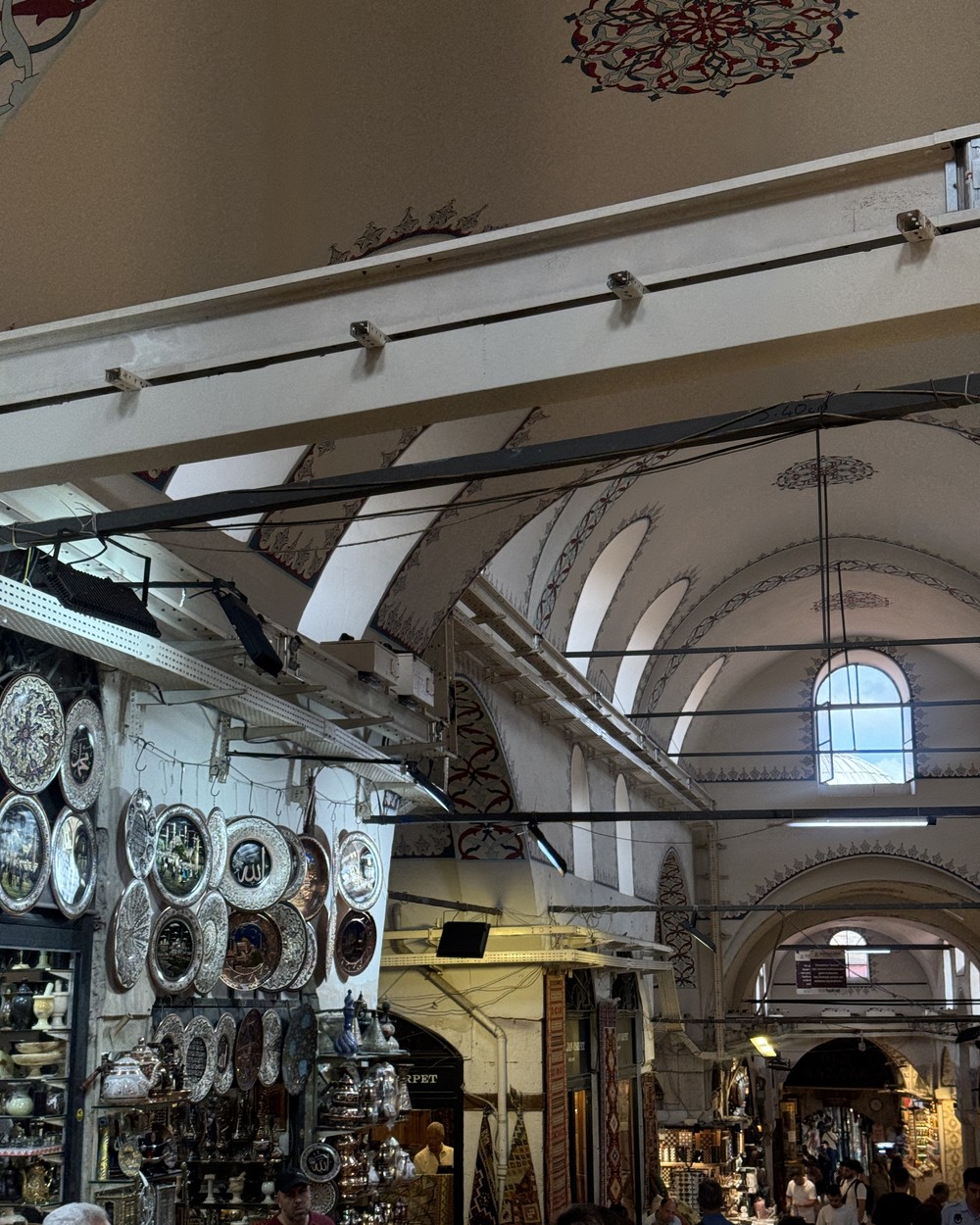 Crowds under the vaulted ceilings of the Grand Bazaar in Istanbul