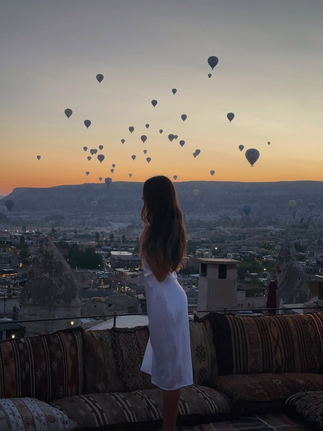 The balloons from our hotel roof in Göreme